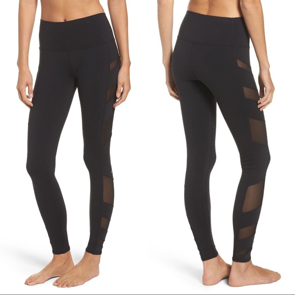 Alo Block High Waist Mesh Inset Leggings - Picture 2 of 3